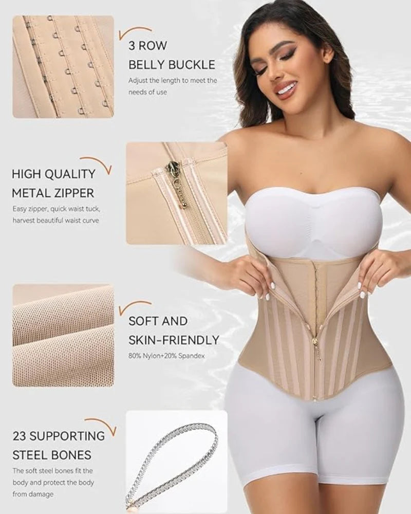 Shapme® High Compression Curved Boned Waist Trainer